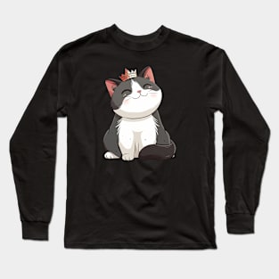 Kawaii Cat Queen Long Sleeve T-Shirt